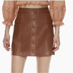Aritizia Wilfred vegan leather miniskirt size 2